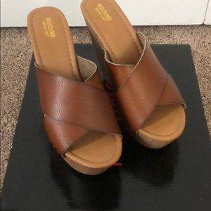 Brown wedge Sandles